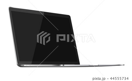 Modern glossy laptop isolated on white background. 44555734