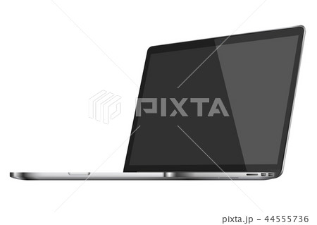 Modern glossy laptop isolated on white background. 44555736