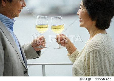 シニア夫婦 旅行 ワイン ライフスタイルイメージ シニア夫婦 旅行 ワイン ライフスタイルイメージ 44556327
