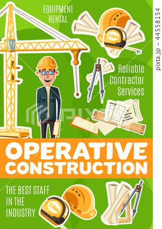 Operative construction, engineer or worker 44558154