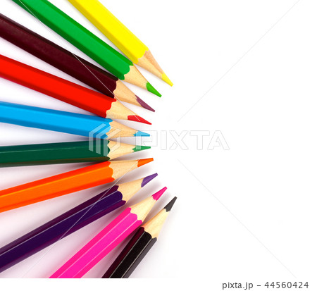 Color pencils isolated on the white background Color pencils isolated on the white background 44560424