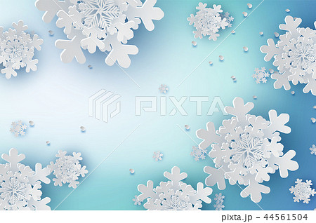 Paper art of Snowflakes for winter season Paper art of Snowflakes for winter season 44561504
