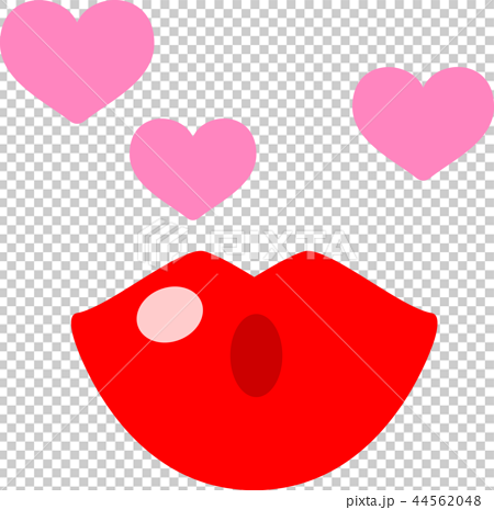 Red Lips And Heart Symbol Stock Illustration
