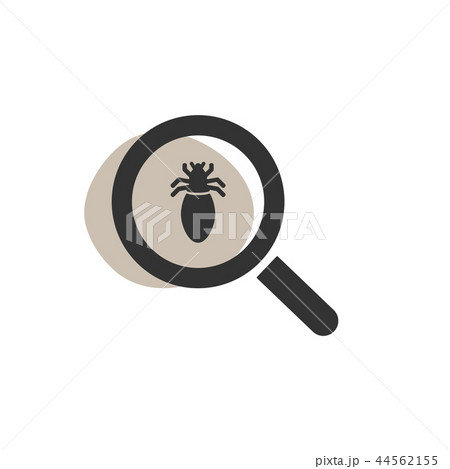 Magnifying glass looking for a lice isolated icon Magnifying glass looking for a lice isolated icon 44562155