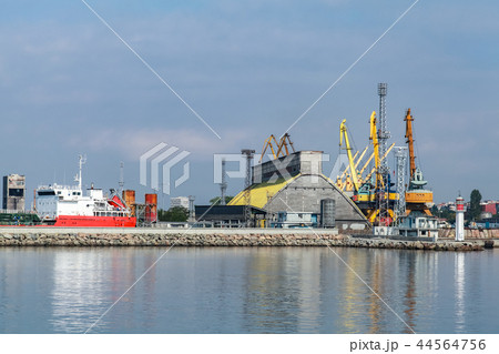 Burgas port in summer day. Seaside view Burgas port in summer day. Seaside view 44564756