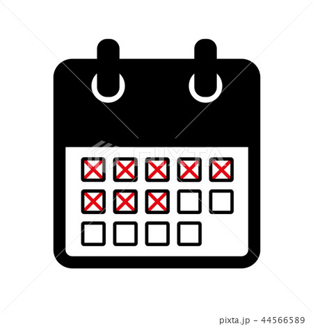 days count in the calendar icon pictogram days count in the calendar icon pictogram 44566589