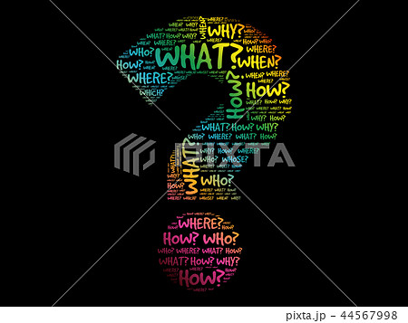 Question mark, word cloud background Question mark, word cloud background 44567998
