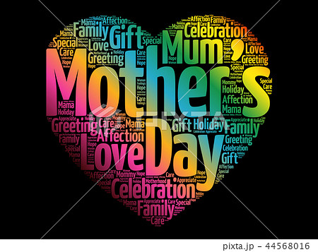 Mother's day heart word cloud collage 44568016