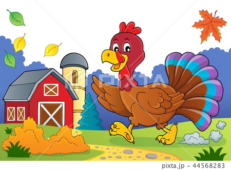 Running turkey bird theme image 3 44568283