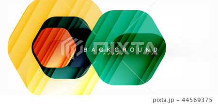 Vector multicolored hexagons geometric abstract background 44569375