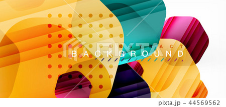 Vector multicolored hexagons geometric abstract background 44569562