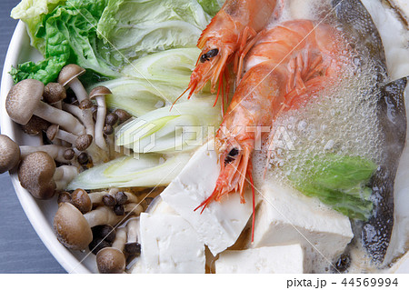 鍋料理 海鮮鍋 加熱中 鍋料理 海鮮鍋 加熱中 44569994