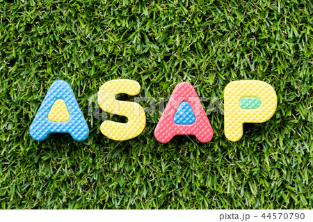 Color alphabet letter in word ASAP  44570790