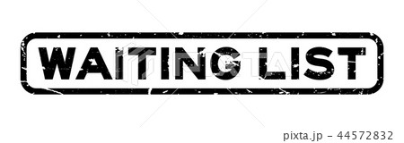 Grunge black waiting list word square rubber stamp Grunge black waiting list word square rubber stamp 44572832