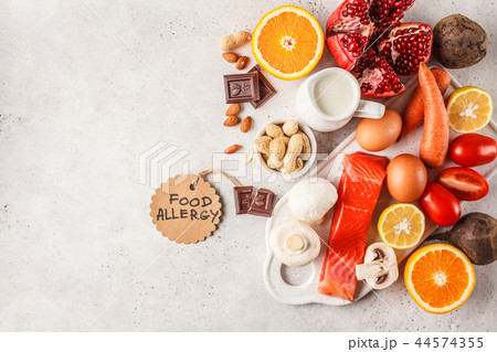 Allergy food concept. Allergy food concept. 44574355