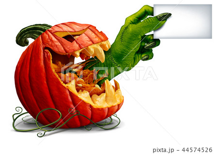 Pumpkin Monster Hand Sign 44574526