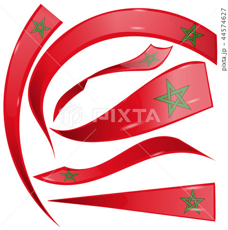 marocco flag set isolated on white background 44574627