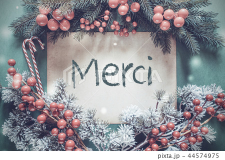 Christmas Garland, Merci Means Thank You 44574975