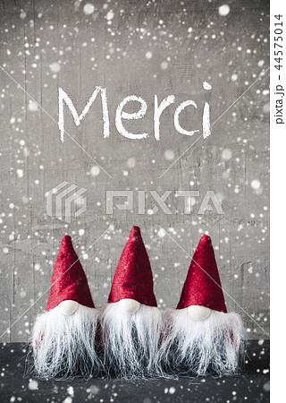 Three Red Gnomes, Snowflakes, Merci Mean Thank You Three Red Gnomes, Snowflakes, Merci Mean Thank You 44575014