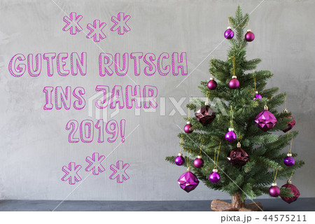 Christmas Tree, Guten Rutsch 2019 Means New Year Christmas Tree, Guten Rutsch 2019 Means New Year 44575211