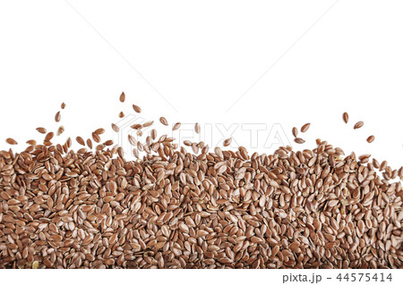 flax seeds on a white background flax seeds on a white background 44575414