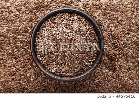 flax seeds in a plate flax seeds in a plate 44575416