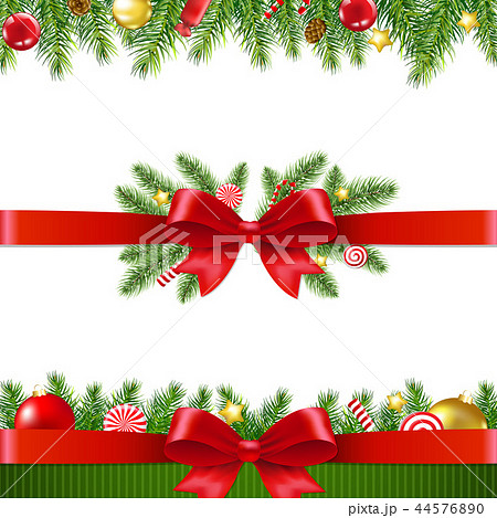 Xmas Garland Set White Background 44576890