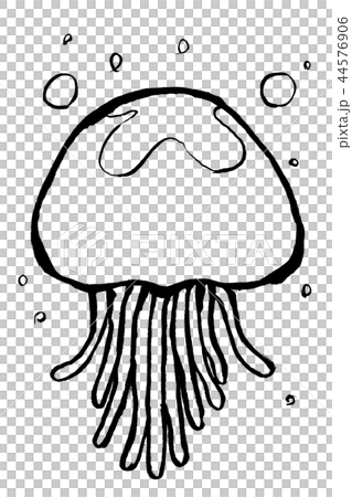 筆絵　くらげ 44576906