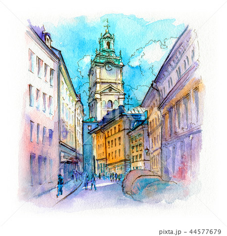 Church Storkyrkan In Stockholm Swedenのイラスト素材