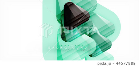 Glass triangles modern geometric composition, abstract background 44577988