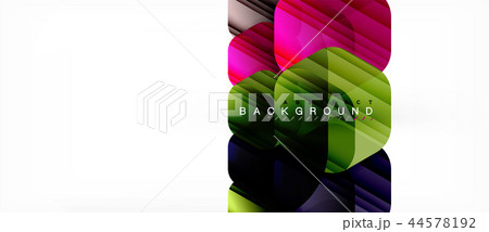 Vector multicolored hexagons geometric abstract background 44578192
