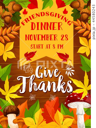 Holiday potluck dinner poster, vector 44580243