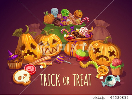 Trick or treat, Halloween holiday, pumpkins 44580355