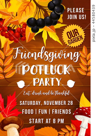 Friendsgiving day poster, potluck party Friendsgiving day poster, potluck party 44580439
