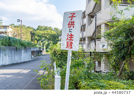 子供に注意 道路標識 44580737