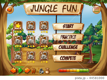 Monkey jungle game template 44581000
