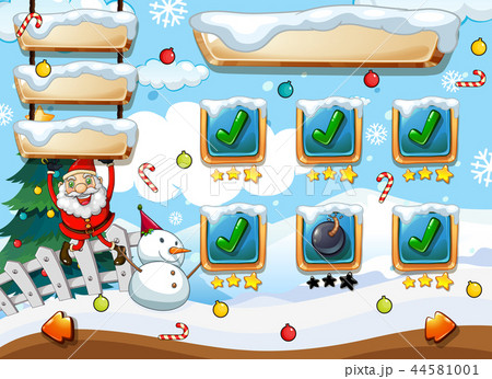 Santa christmas game template 44581001