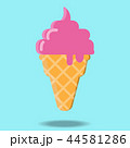 Ice cream cone vector isolated on background. 44581286