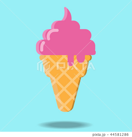 Ice cream cone vector isolated on background. 44581286
