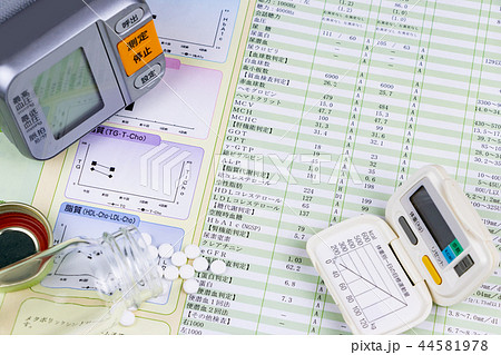 健康診断結果　ヘルスケア　健康管理イメージ 44581978