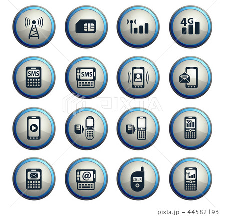 mobile connection icon set 44582193