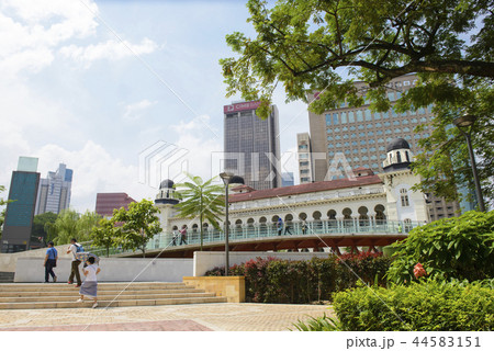 Tourists walk on new bridge built to connect the M 44583151