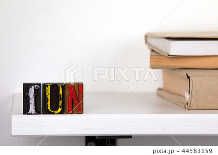 Fun - word from colored wooden letters 44583159