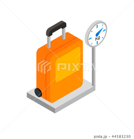 Luggage on scales 3d isometric icon 44583230