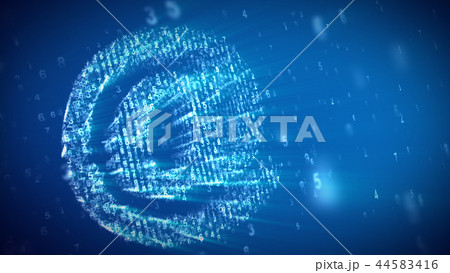 3D At Symbol with Matrix Effect Numbers 44583416