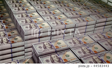 Packs of 100 dollar bills in a big safe Packs of 100 dollar bills in a big safe 44583443