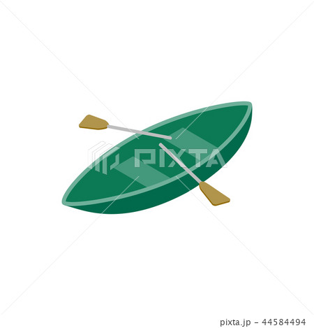 Boat with paddles isometric 3d icon  44584494