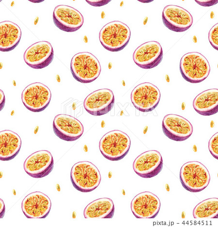 Watercolor passion fruit pattern 44584511
