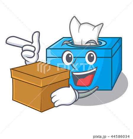 With box cartoon tissue box in the restaurant With box cartoon tissue box in the restaurant 44586034