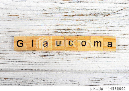 GLAUCOMA word made with wooden blocks concept 44586092